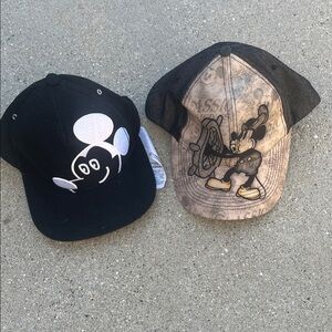 Mickey Mouse mens Cap Set - Black and Tan
